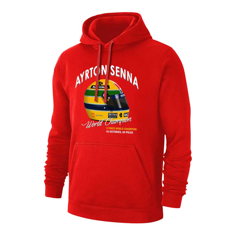 Ayrton Senna Helmet footer with hood, red_0