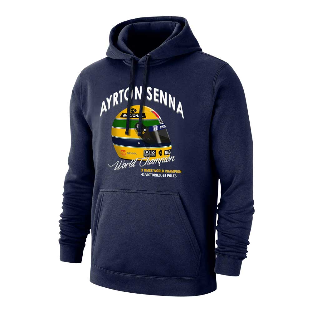 Ayrton Senna Helmet footer with hood, dark blue_0