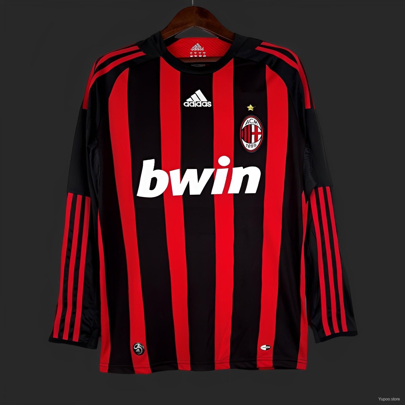 Retro AC Milan 2008/09 Home Jersey - Long Sleeve