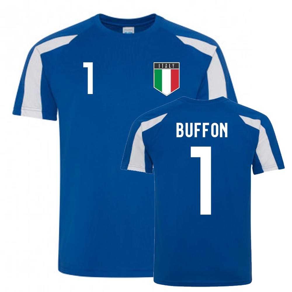 Gianluigi Buffon Italy Sports Training Jersey (Blue-White)_0
