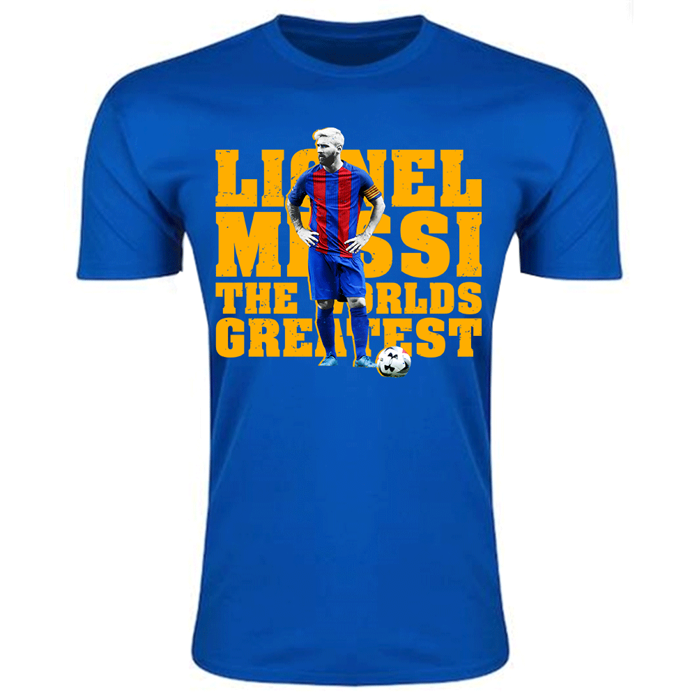 Lionel Messi Worlds Greatest T-Shirt (Blue) - Kids_0