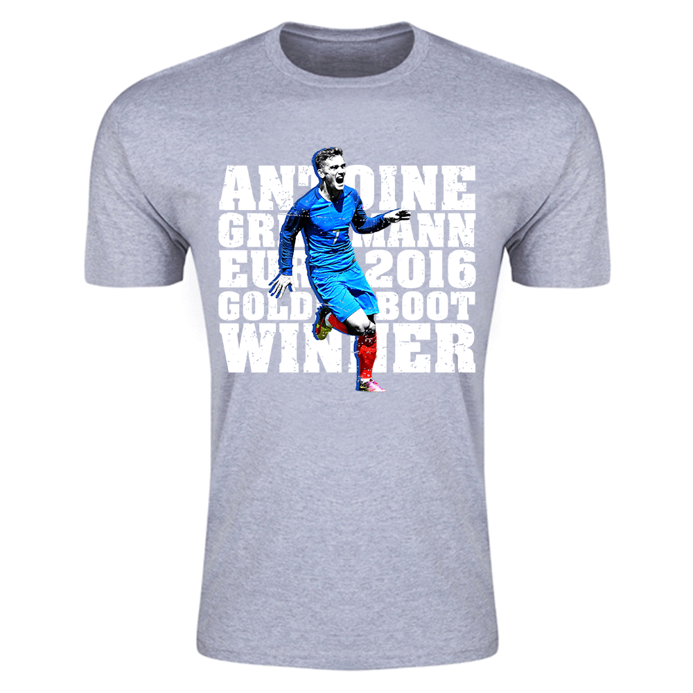 Antoine Griezmann Goldenboot France T-shirt (Grey)_0