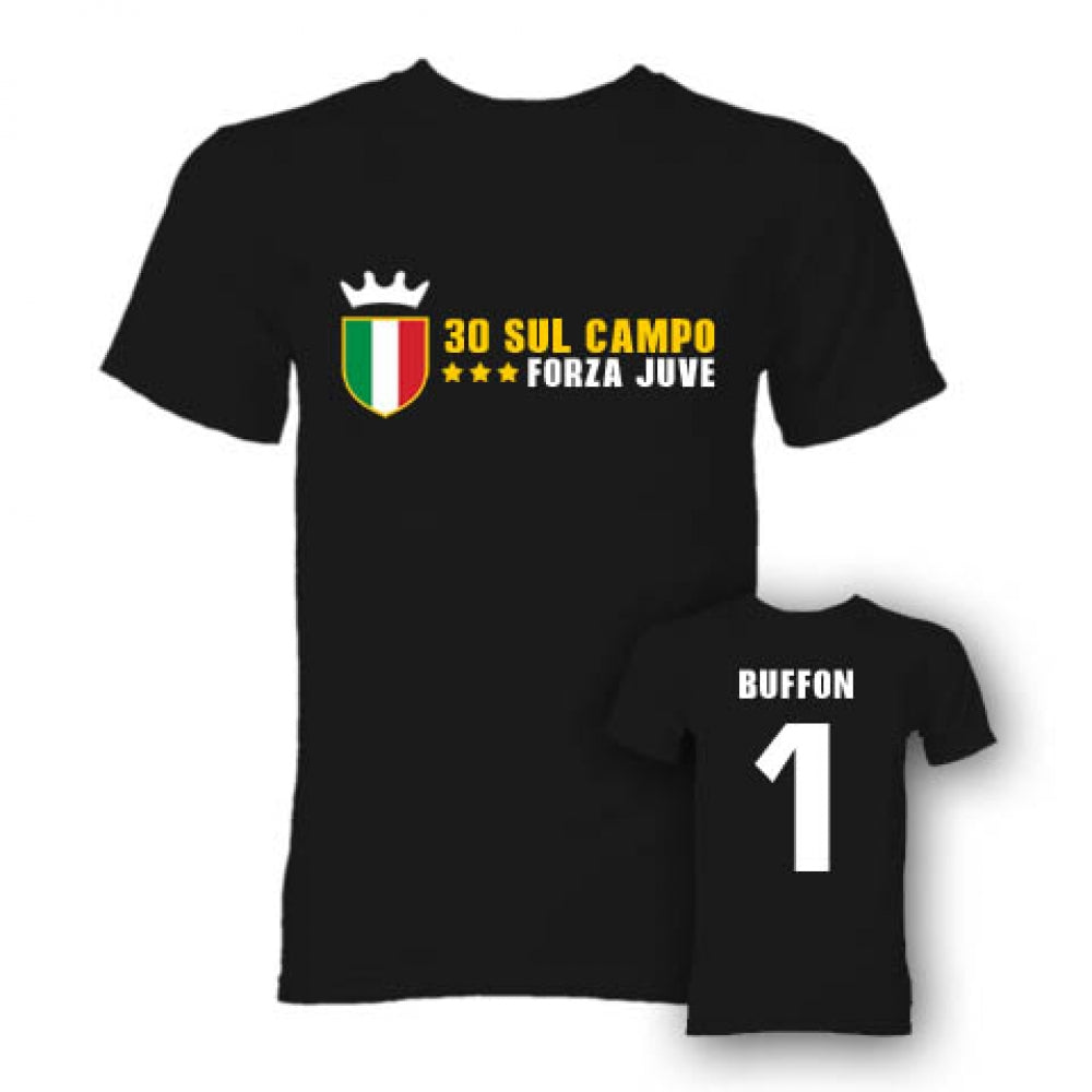 Juventus Gigi Buffon 30 Sul Campo T-Shirt (Black)_0