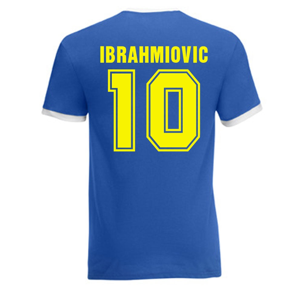 Zlatan Ibrahimovic Sweden Ringer Tee (blue)_0