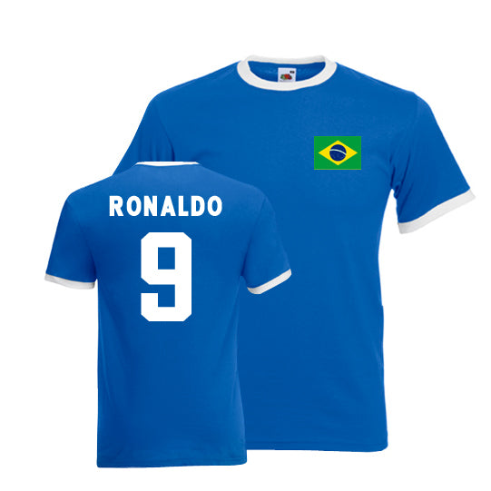 Ronaldo Brazil Ringer Tee (blue)_0