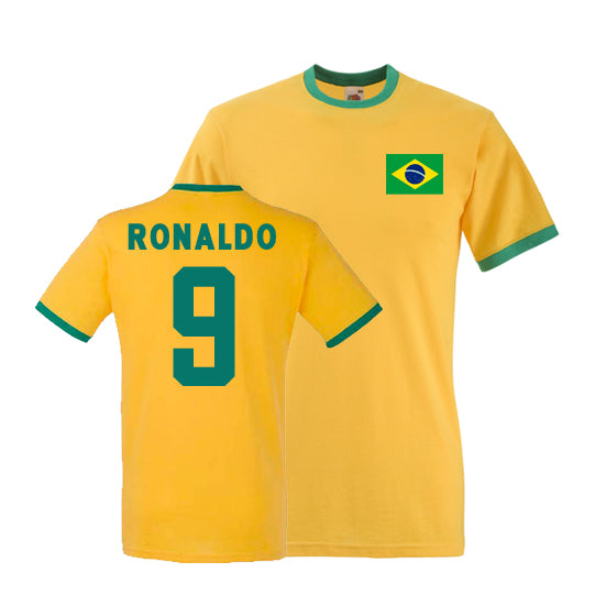 Ronaldo Brazil Ringer Tee (yellow)_0