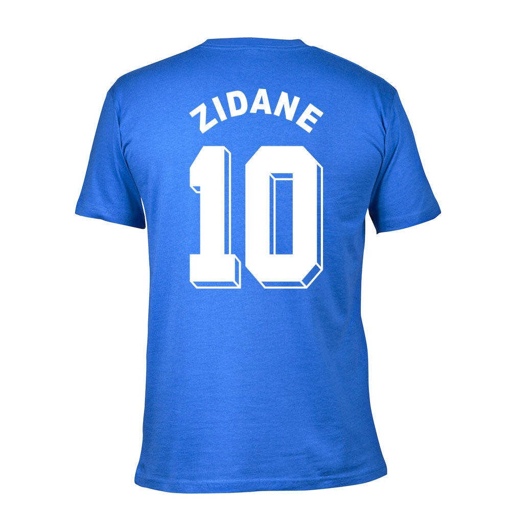 Zidedine Zidane France 1998 Home T-Shirt (Blue)_0