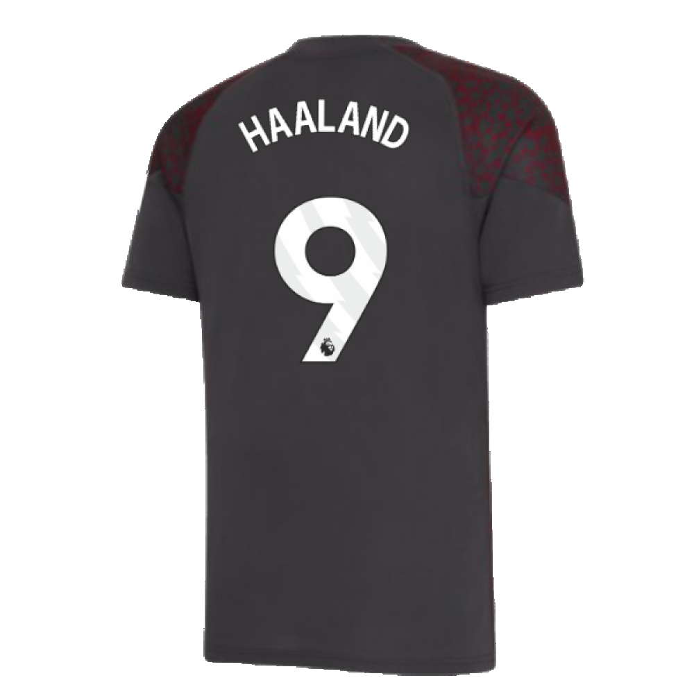 2023-2024 Man City Training Jersey (Strong Grey) (HAALAND 9)_2