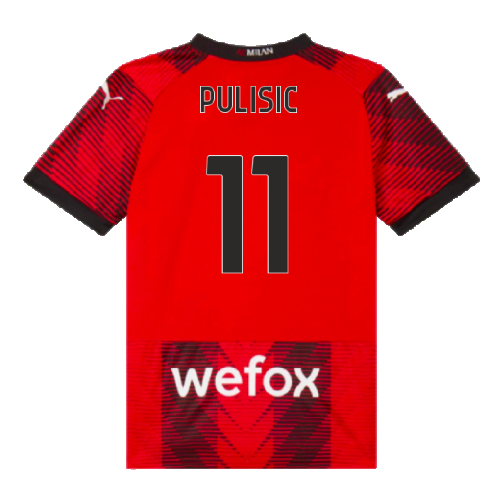 2023-2024 AC Milan Home Shirt (Kids) (Pulisic 11)_2