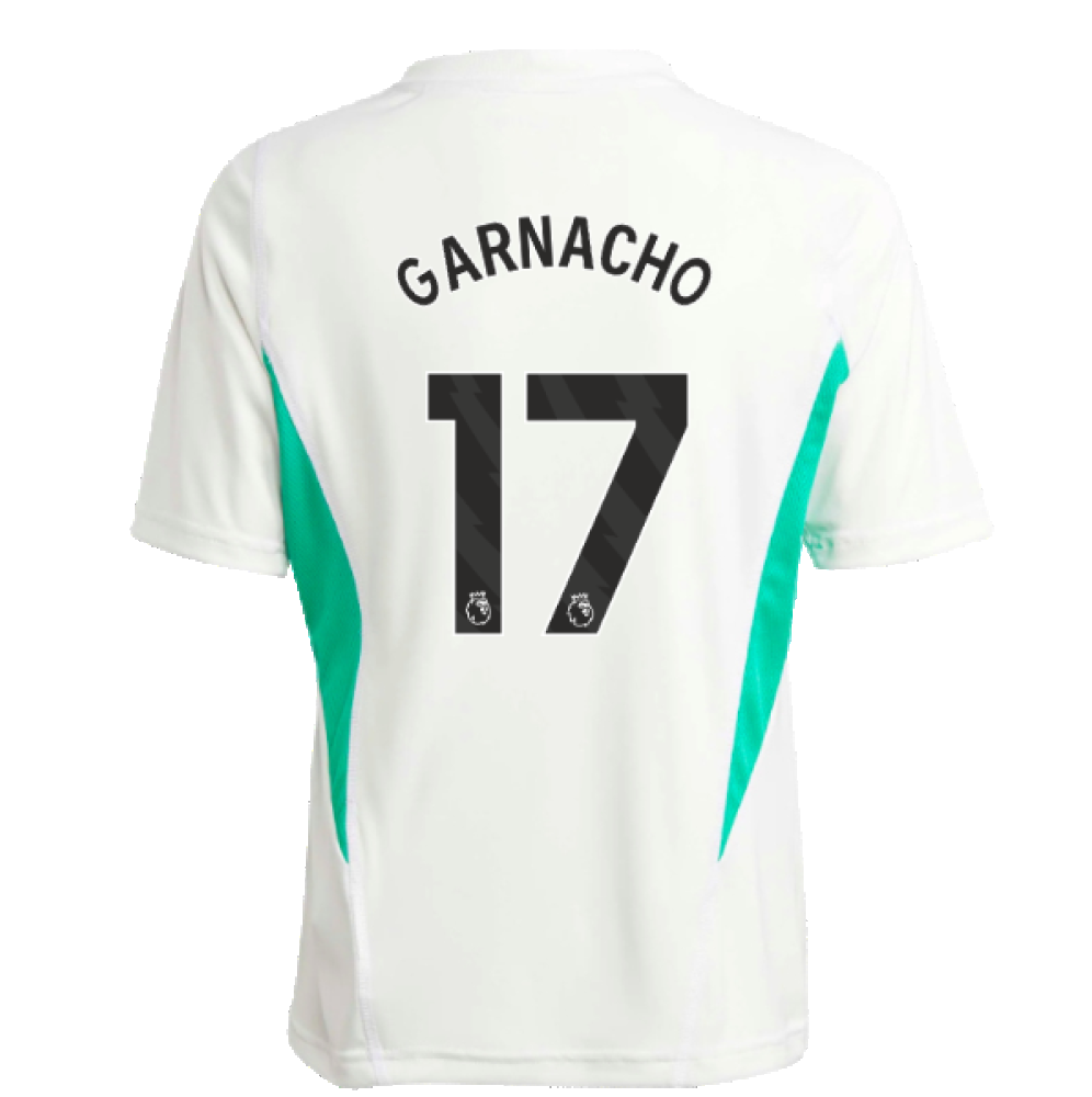 2023-2024 Man Utd Training Jersey (White) - Kids (Garnacho 17)_2