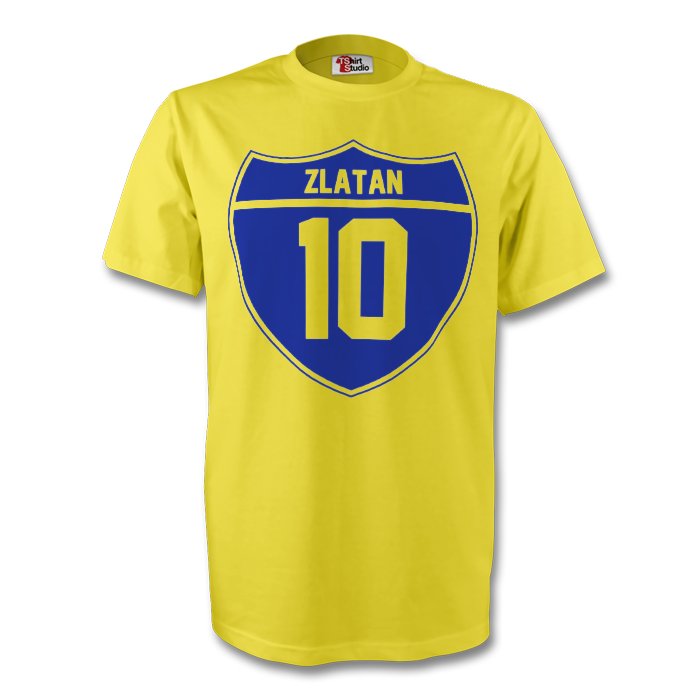 Zlatan Ibrahimovic Sweden Crest Tee (yellow)_0