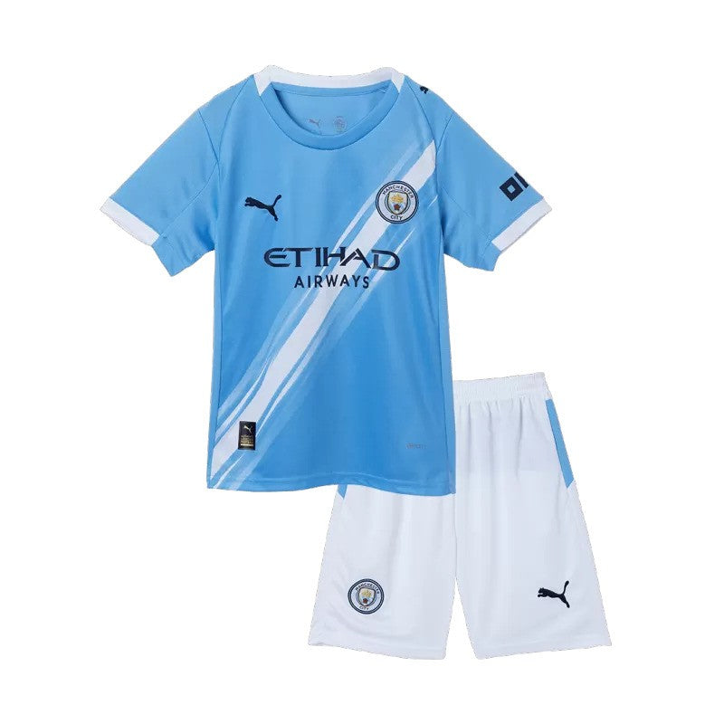 Manchester City 2025/26 Home Kids Kit