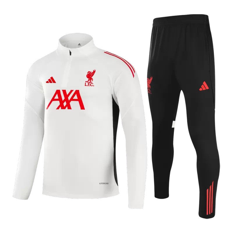 Liverpool 2025/26 1/4 Zip Tracksuit - White