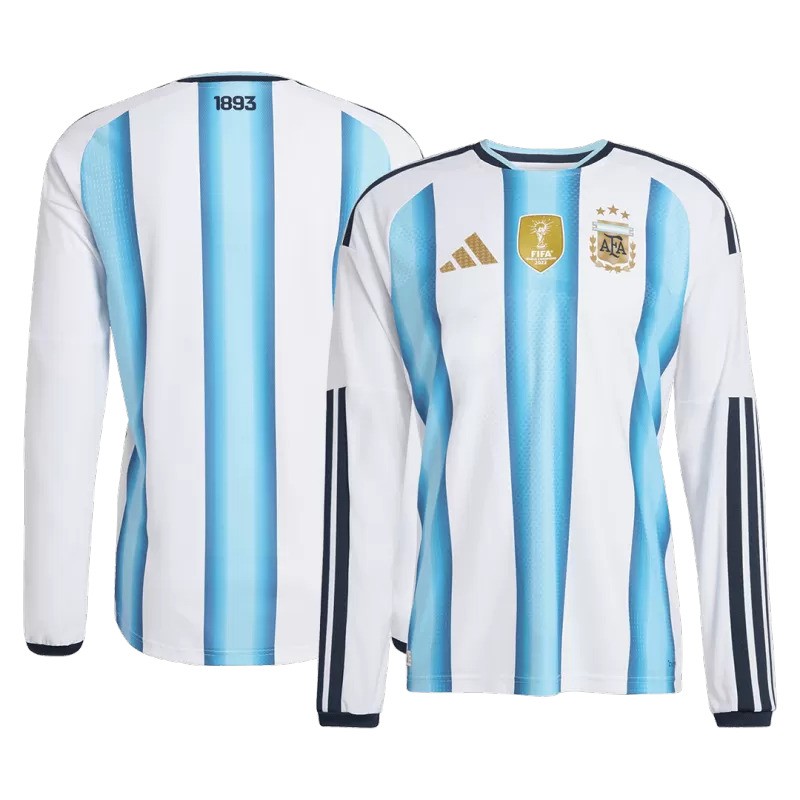 Argentina 2026 Long Sleeve Home Jersey with World Champions Patch