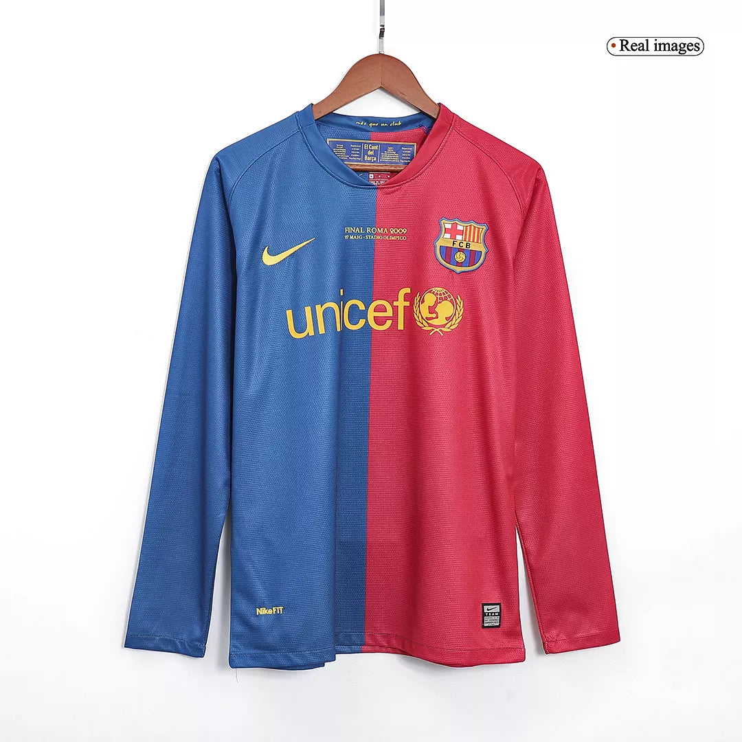 Retro Barcelona 2008/09 UCL Home Jersey Long Sleeve