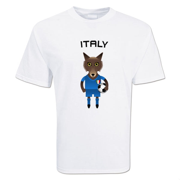 Italy Mascot Soccer T-shirt_0