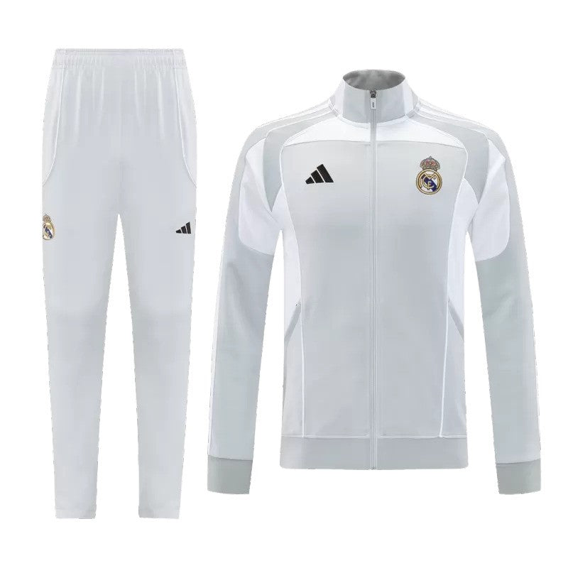 Real Madrid 2025/26 Jacket Tracksuit - Grey