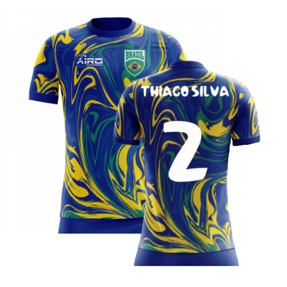 2023-2024 Brazil Away Concept Shirt (Thiago Silva 2) - Kids_0