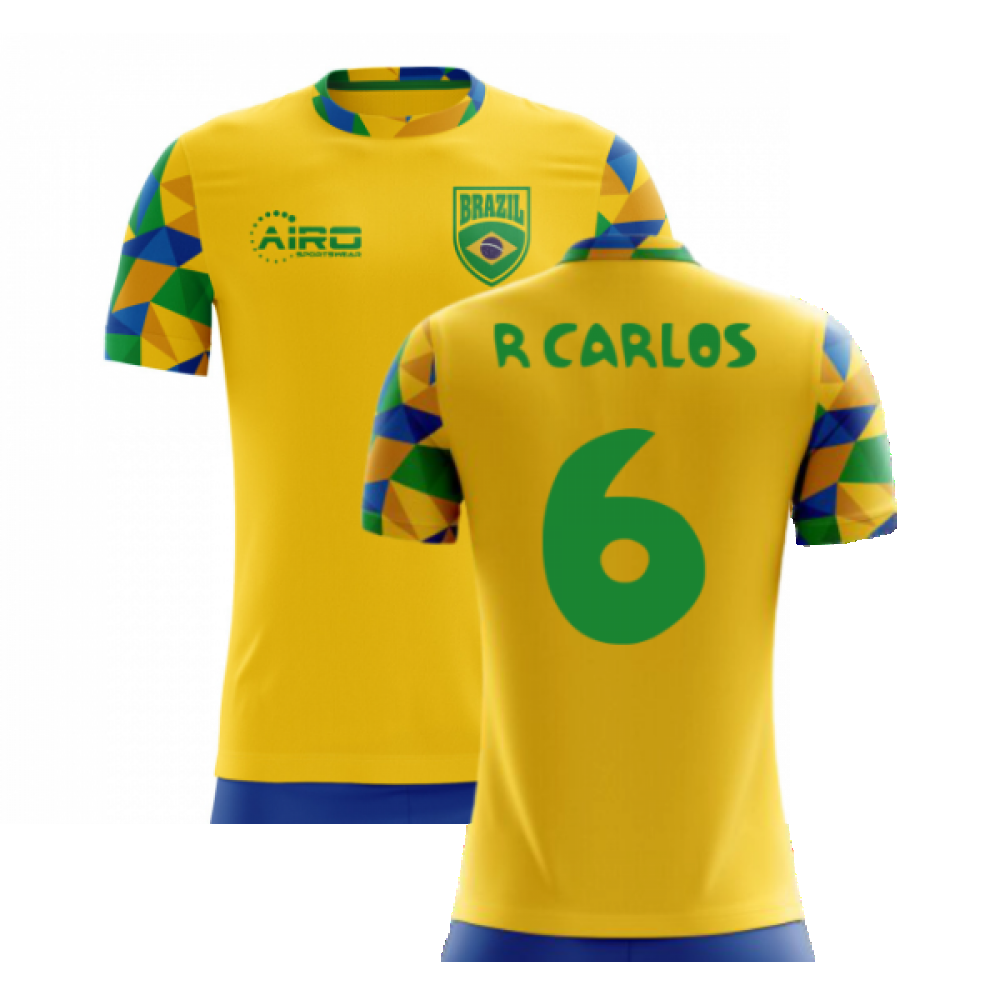 2023-2024 Brazil Home Concept Football Shirt (R Carlos 6) - Kids_0