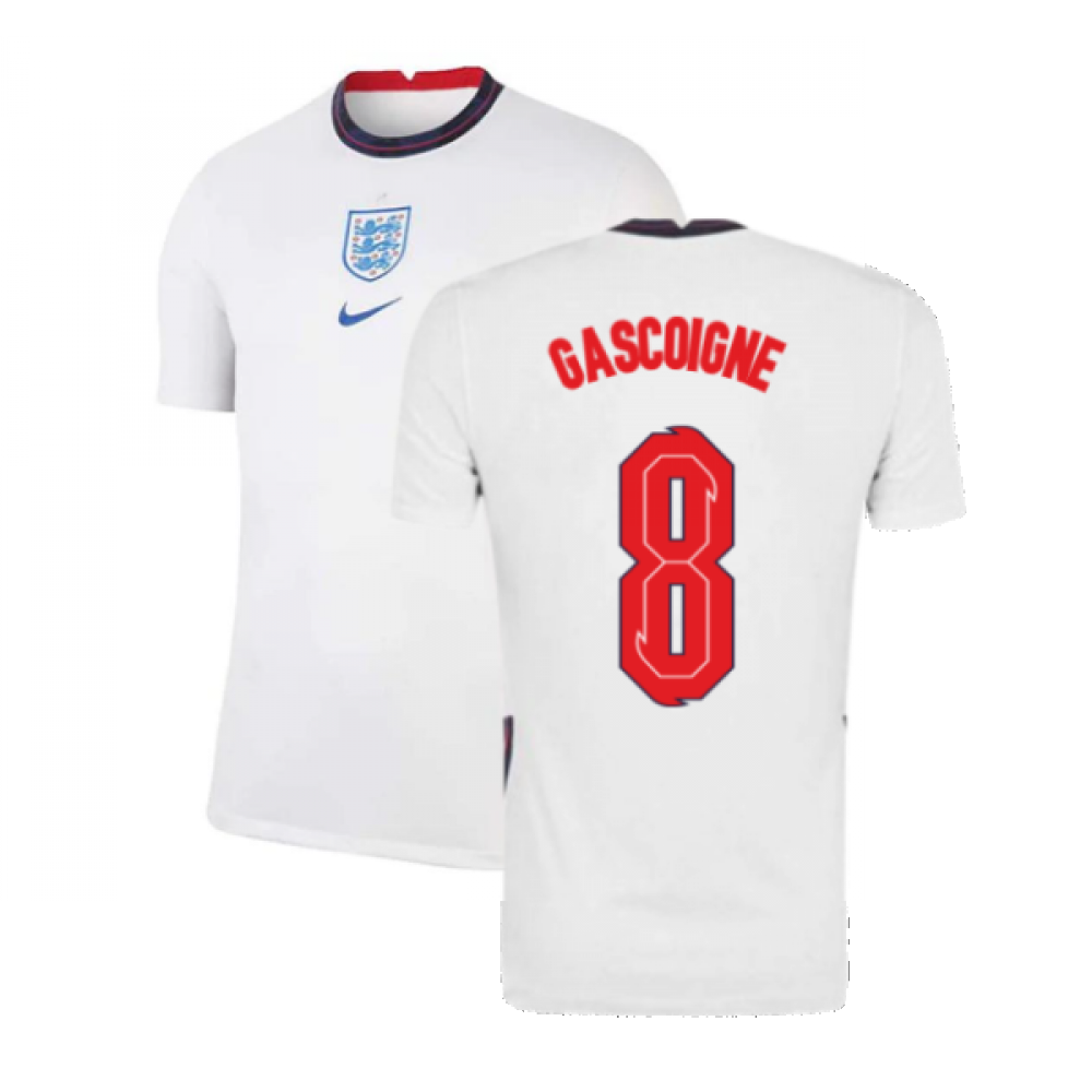 2020-2021 England Home Nike Football Shirt (GASCOIGNE 8)_0