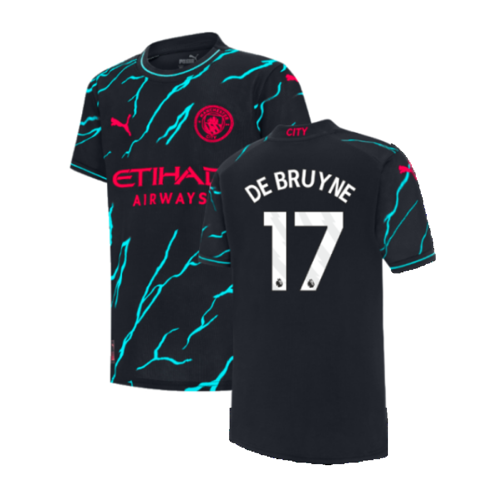 2023-2024 Man City Third Shirt (Kids) (DE BRUYNE 17)_0