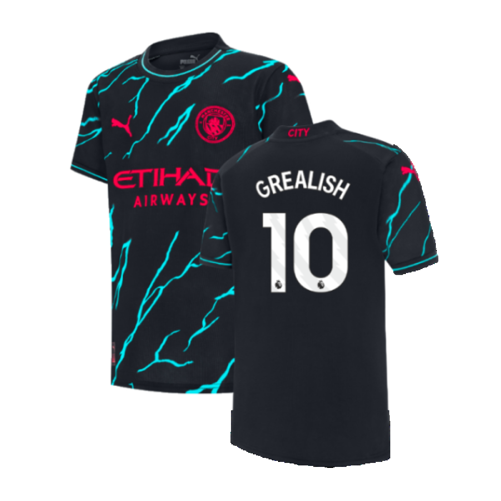 2023-2024 Man City Third Shirt (Kids) (GREALISH 10)_0