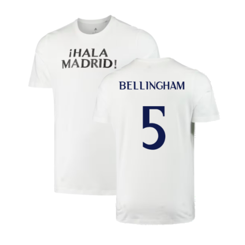 2023-2024 Real Madrid DNA Graphic Tee (White) (Bellingham 5)_0