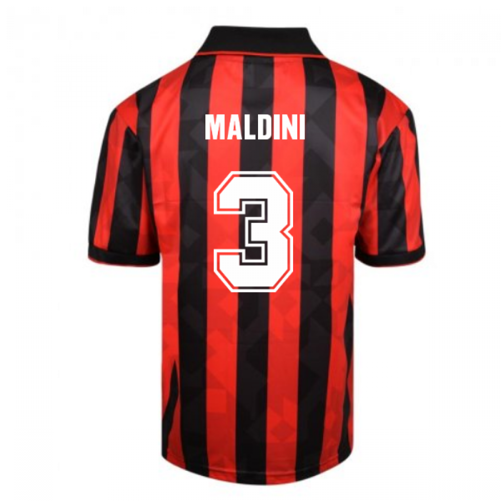 Score Draw AC Milan 1994 Retro Football Shirt (MALDINI 3)_0