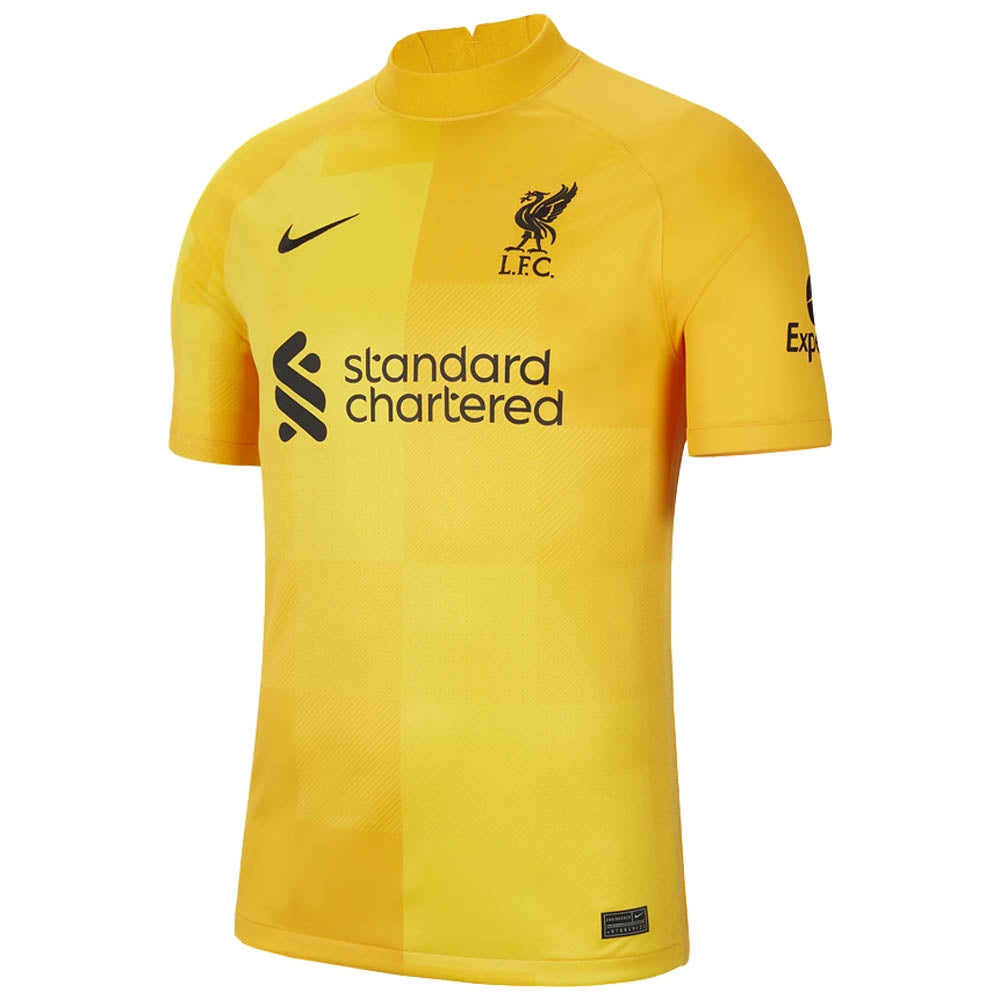 Liverpool 2021-2022 Home Goalkeeper Shirt (University Gold) - Kids_0