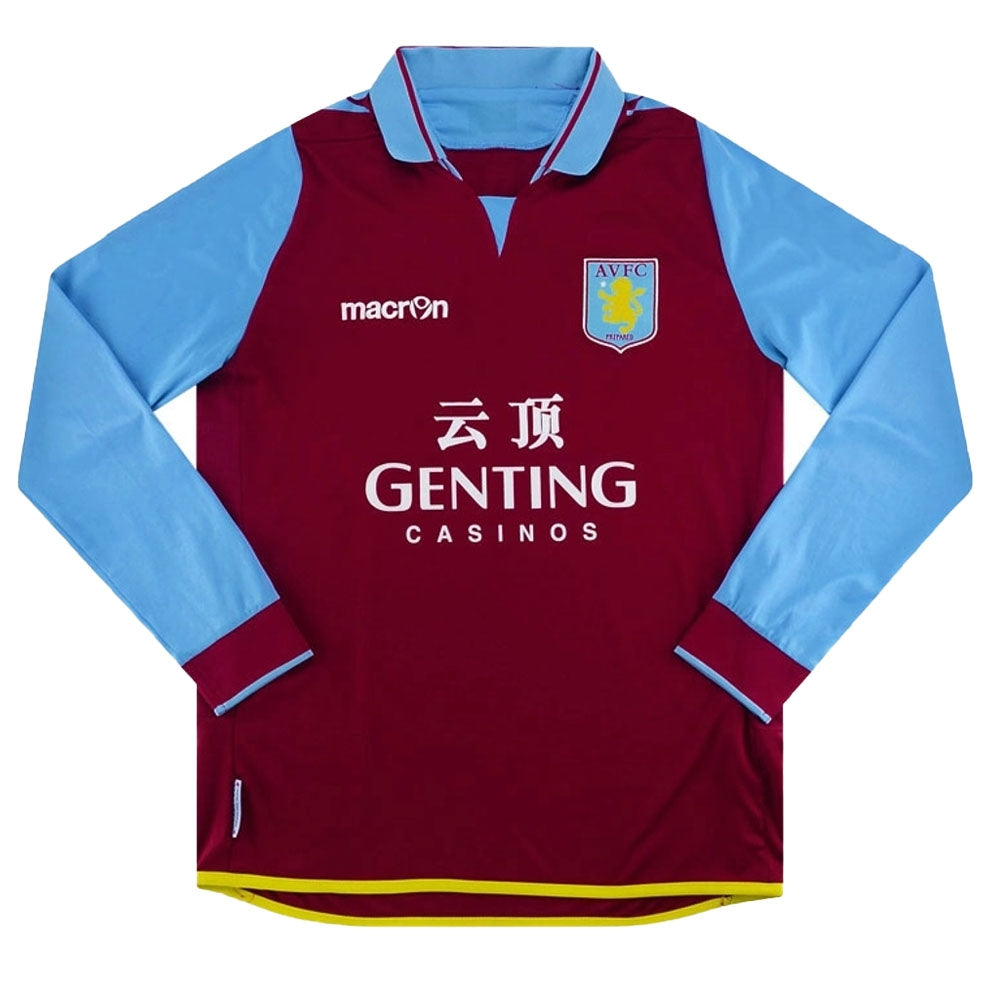 2012-2013 Aston Villa Long Sleeve Home Shirt_0
