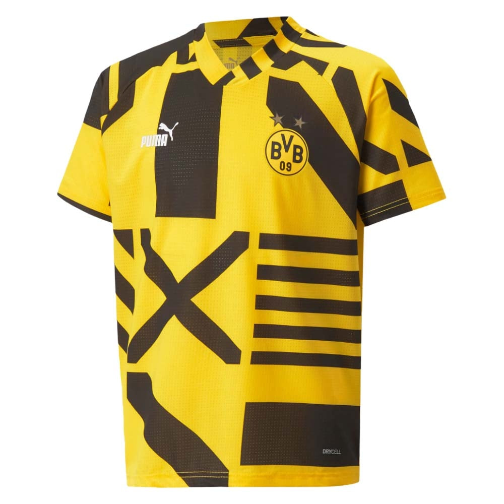 2022-2023 Borussia Dortmund Pre-Match Shirt (Black-Yellow) - Kids_0