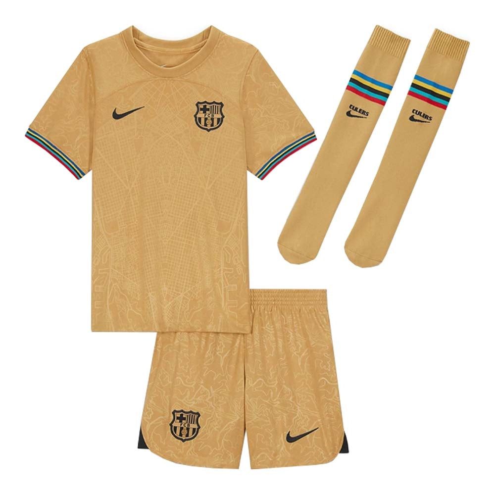 2022-2023 Barcelona Little Boys Away Kit_0