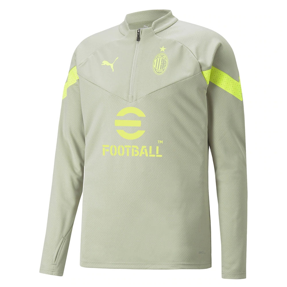 2022-2023 AC Milan Half Zip Training Top (Spring Moss)_0