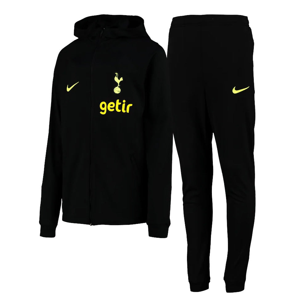 2022-2023 Tottenham Strike Tracksuit (Black) - Kids_0