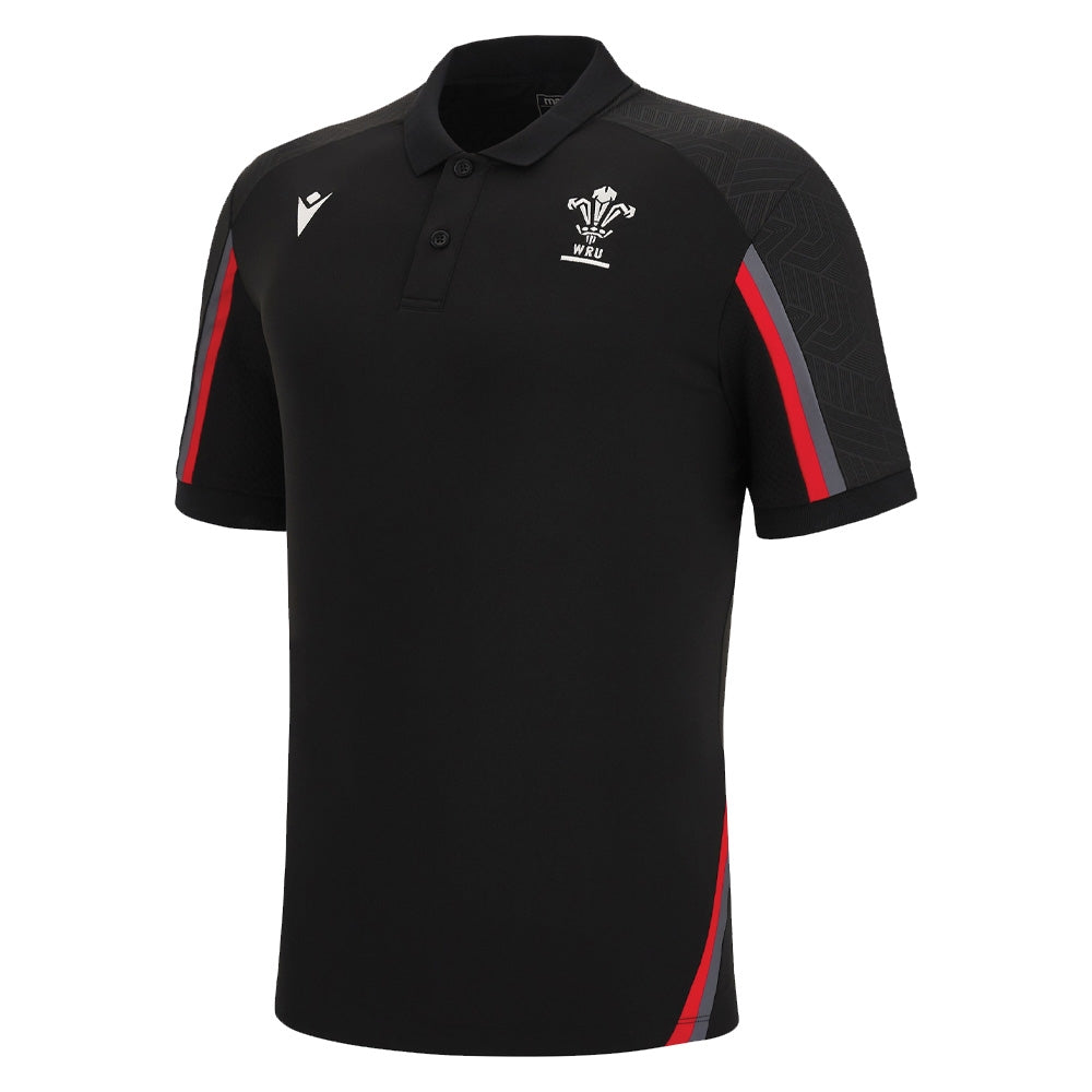 2022-2023 Wales Travel Polo Shirt (Black)_0