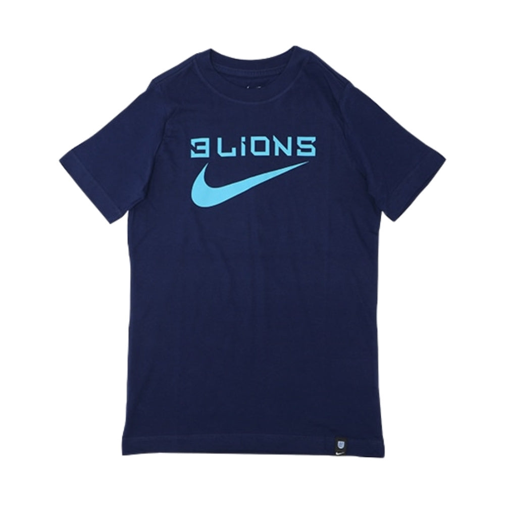 2022-2023 England Three Lions Tee (Navy) - Kids_0