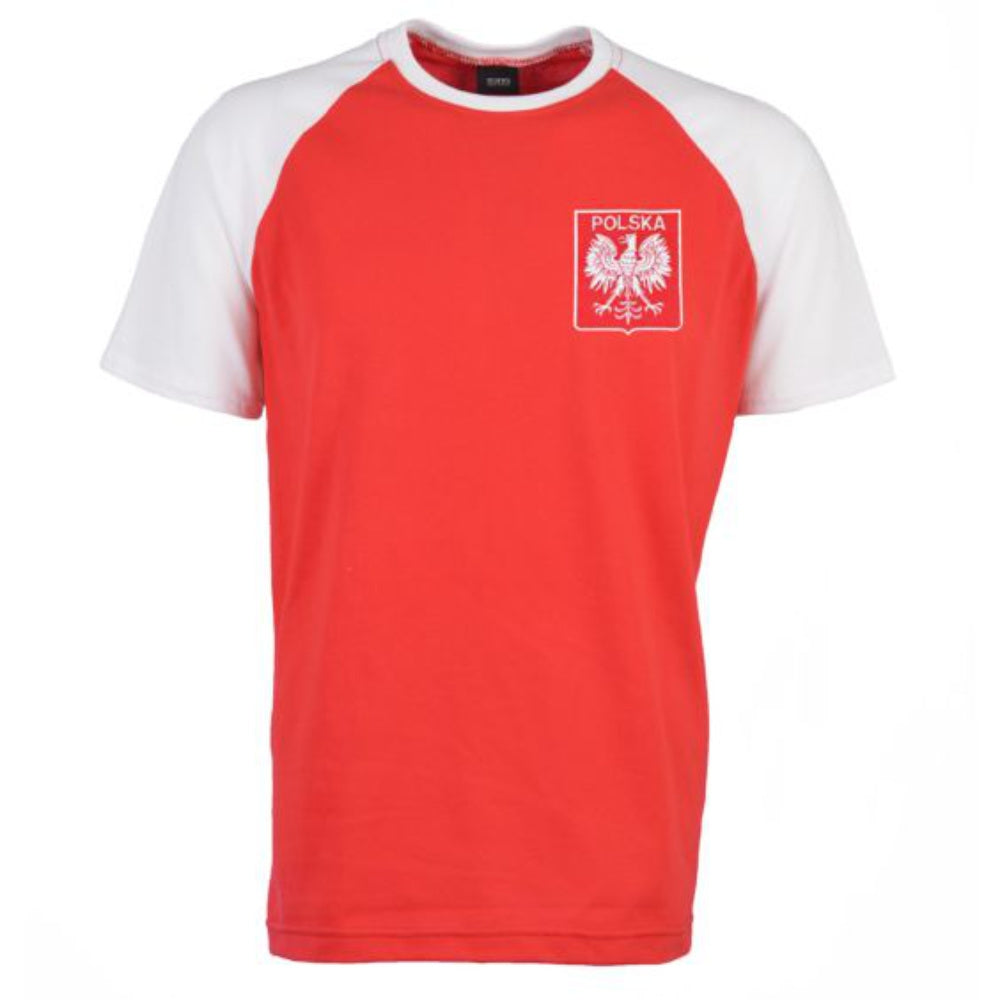 Poland Raglan Short Sleeve Tee (Red-White)_0