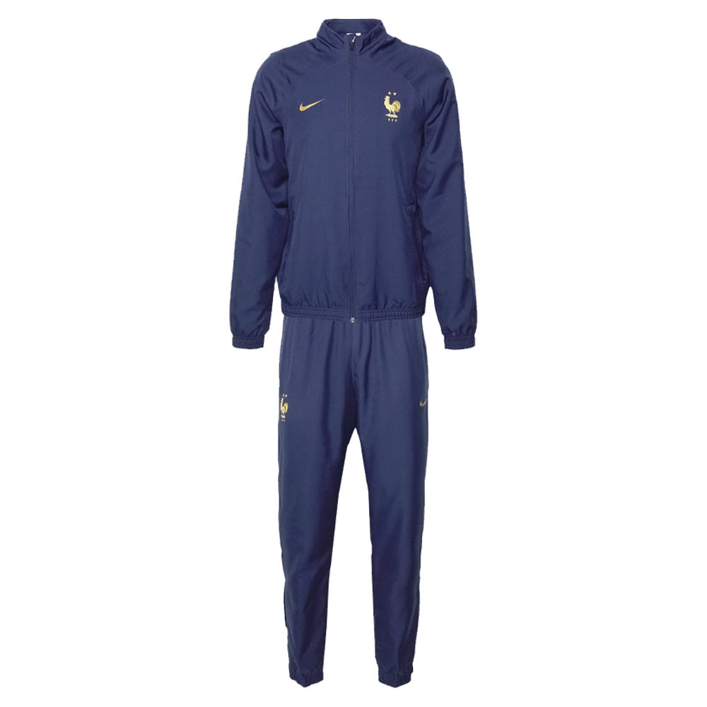 2022-2023 France Dri-Fit Woven Tracksuit (Navy)_0