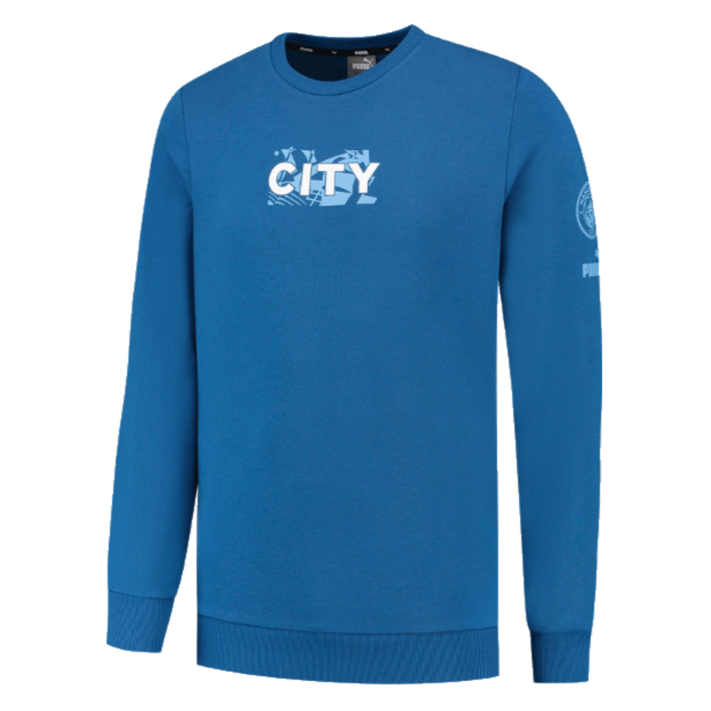 2023-2024 Man City FtblCore Graphic Crew Sweat (Lake Blue)_0
