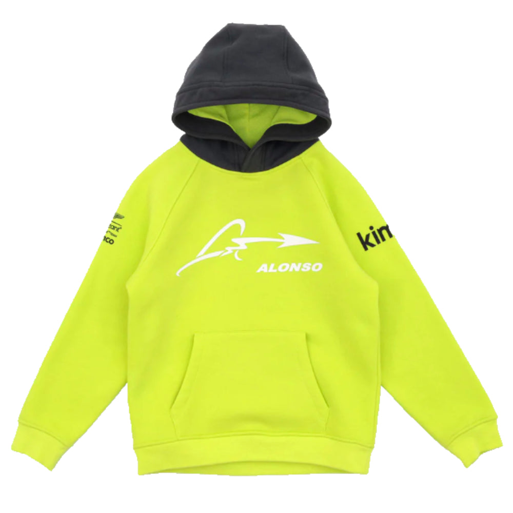 2023 Aston Martin Lifestyle Alonso Hoody (Lime Green) - Kids_0