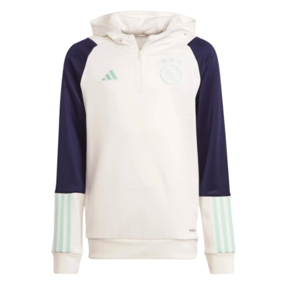2023-2024 Ajax Hooded Track Top (White) - Kids_0