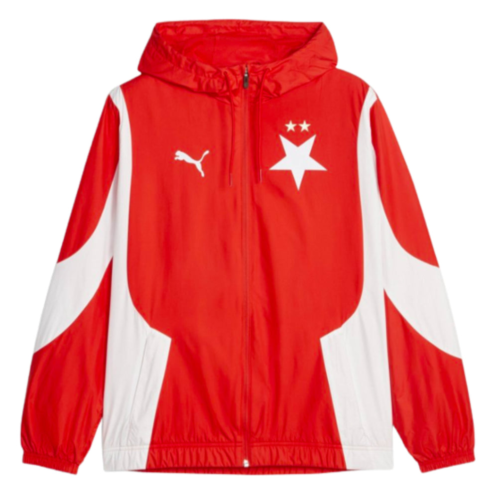 2023-2024 Slavia Prague Pre-Match Anthem Jacket (Red)_0