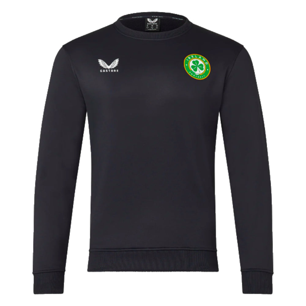 2023-2024 Republic of Ireland Coaches Sweatshirt (Black) - Kids_0