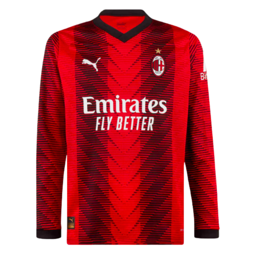 2023-2024 AC Milan Long Sleeve Home Shirt_0