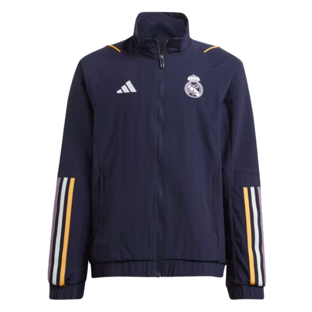 2023-2024 Real Madrid Presentation Jacket (Navy) - Kids_0