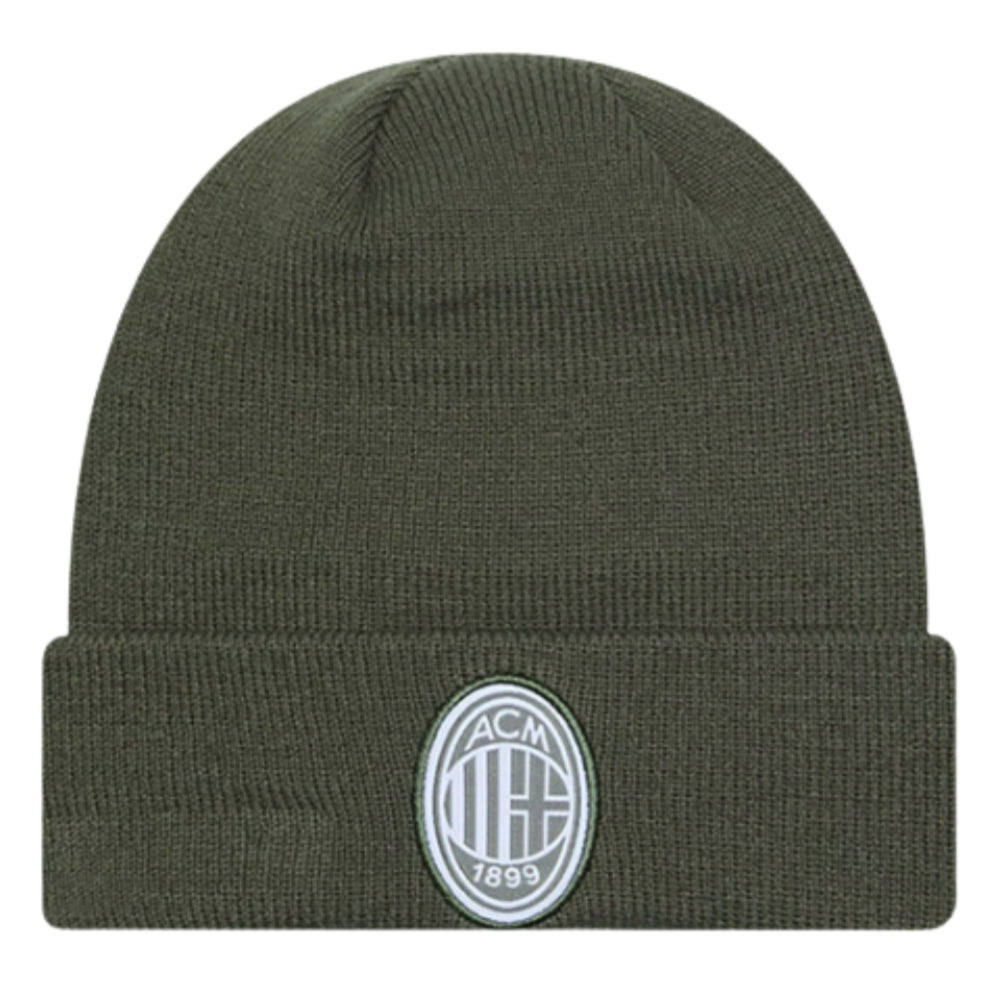 2023-2024 AC Milan Seasonal Khaki Cuff Knit Beanie_0