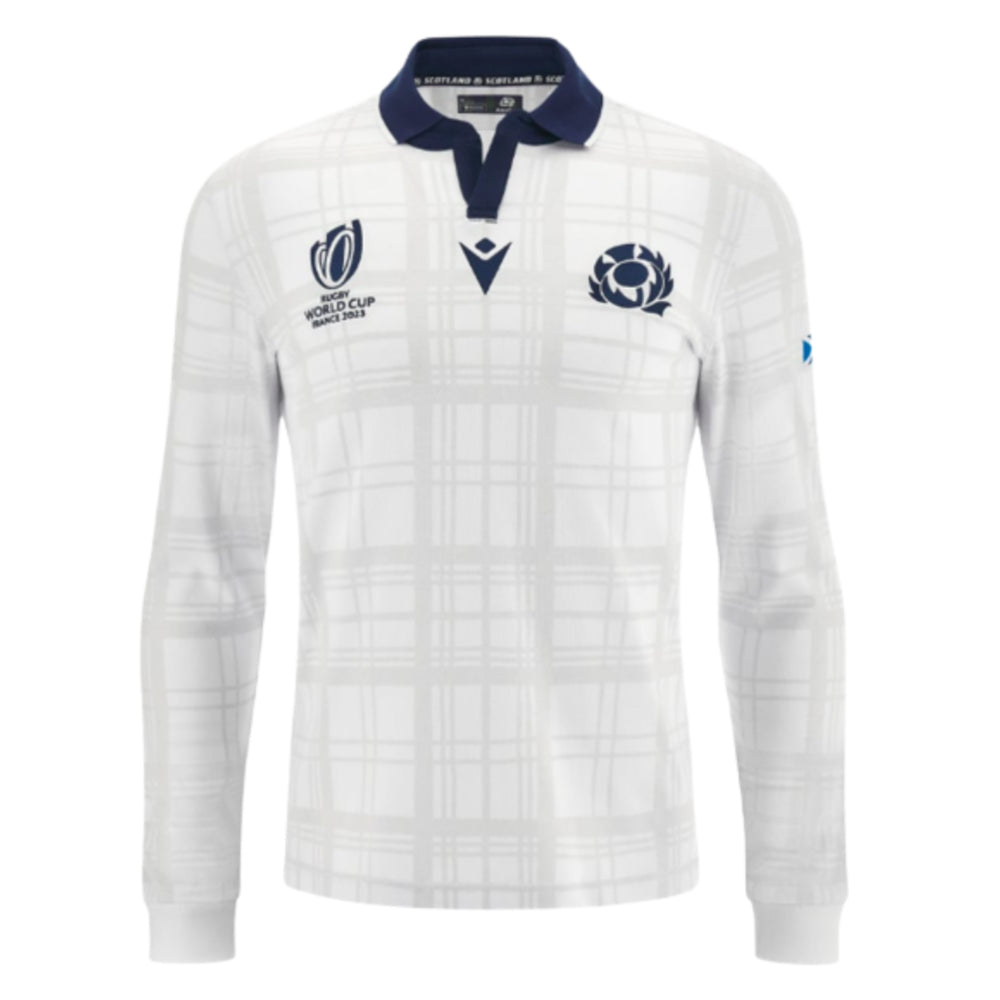 Scotland 2023 RWC Long Sleeve Away Cotton Shirt_0