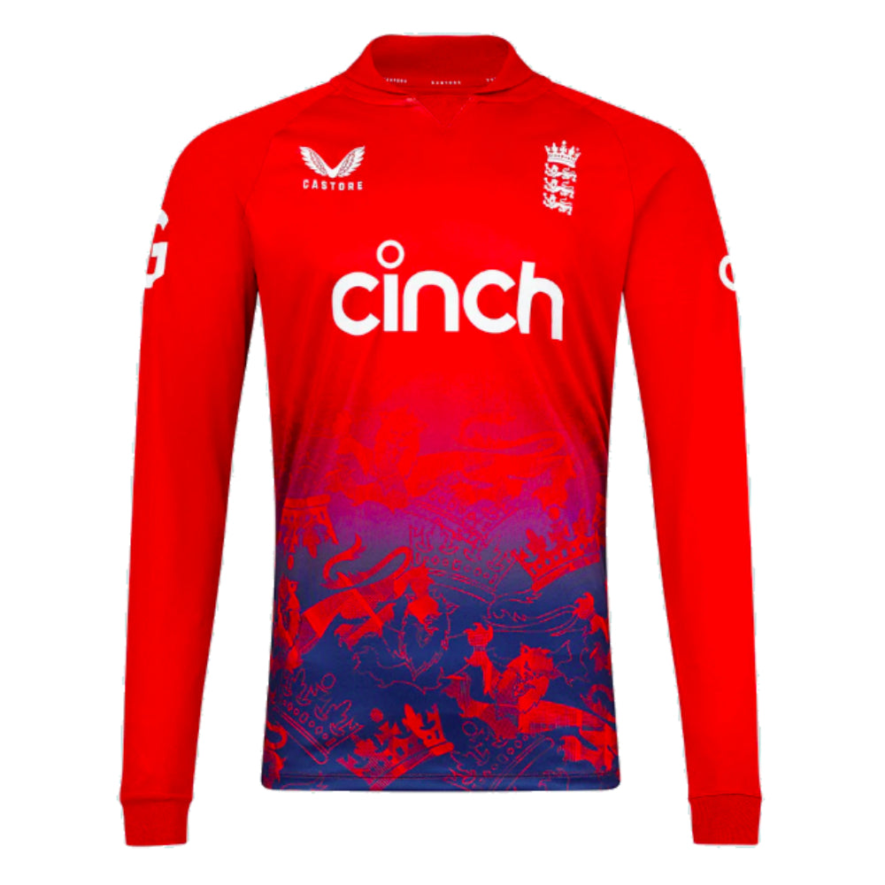 2023 England T20 Pro Shirt Long Sleeve Jersey_0