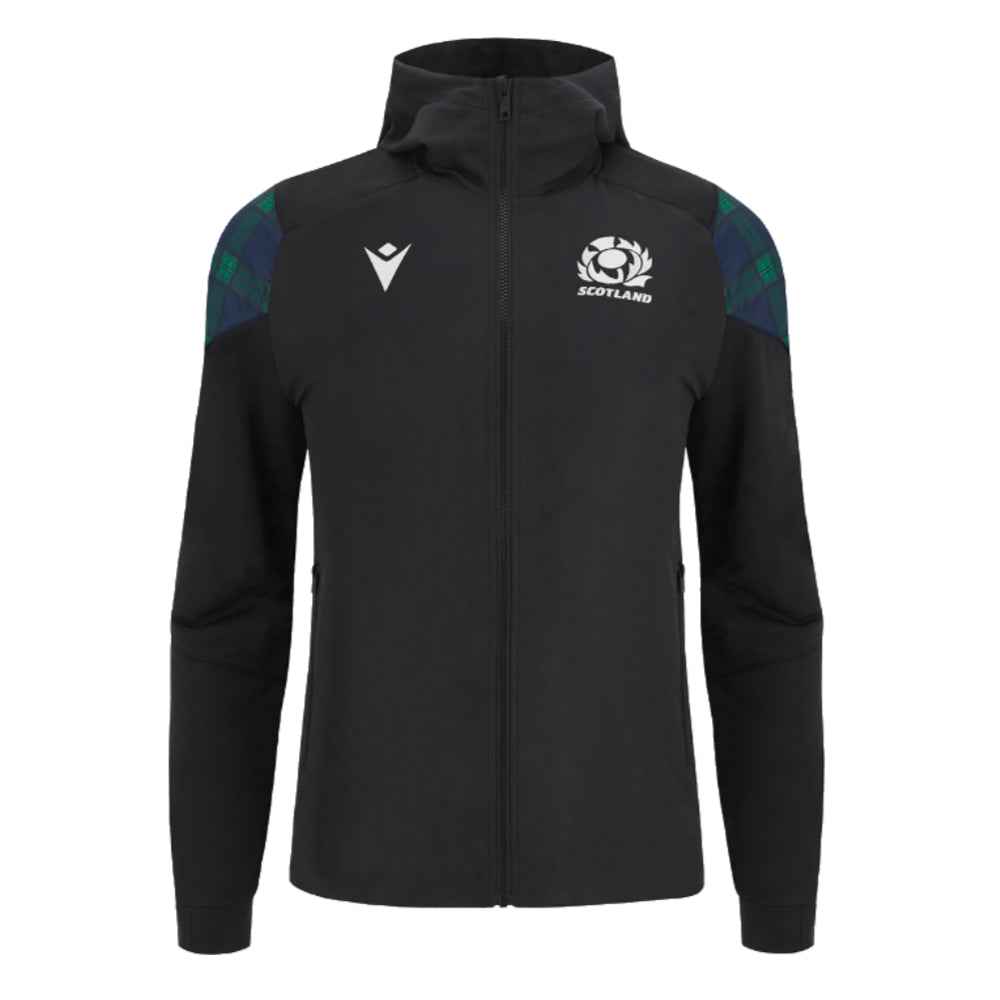 2023-2024 Scotland Rugby Travel Full Zip Hoodie (Black)_0