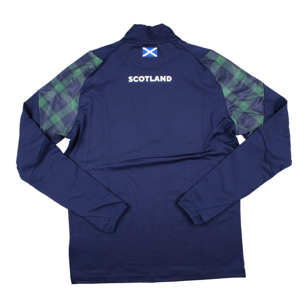 2023-2024 Scotland Rugby Half Zip Softshell Top (Blue)_1